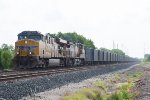 UP 5339 leads an empty rock train west on the Glidden Sub